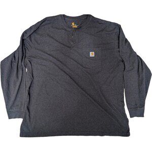 Carhartt Long Sleeve Shirt Mens 3XL Original Fit Gray Pocket K128 CRH